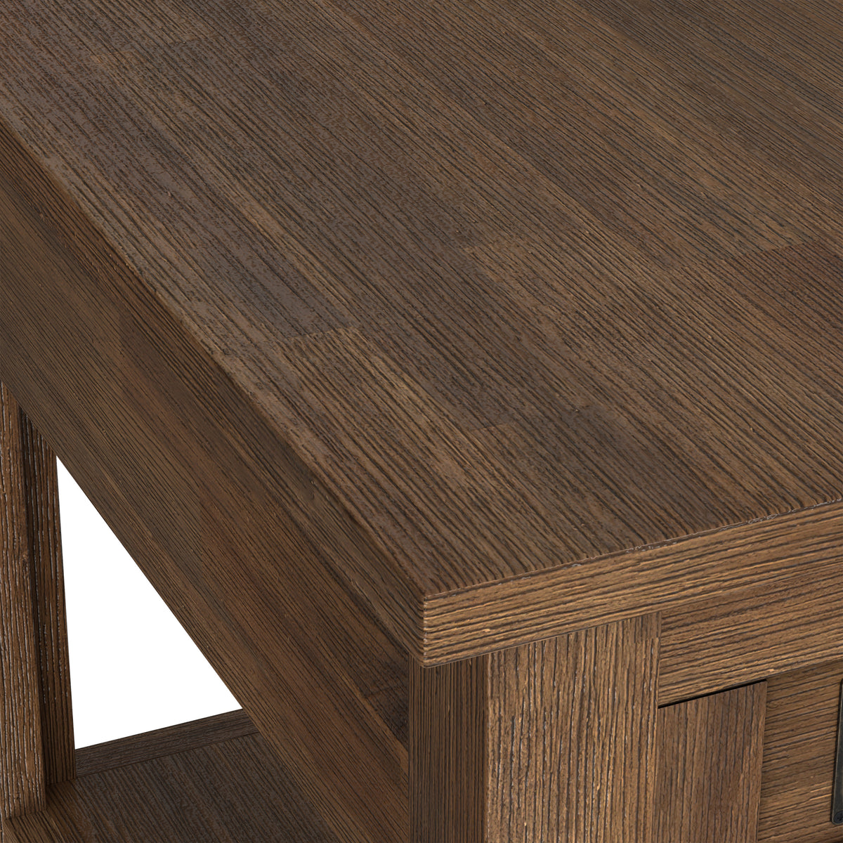Rustic Natural Aged Brown | Monroe Narrow Side Table in Acacia