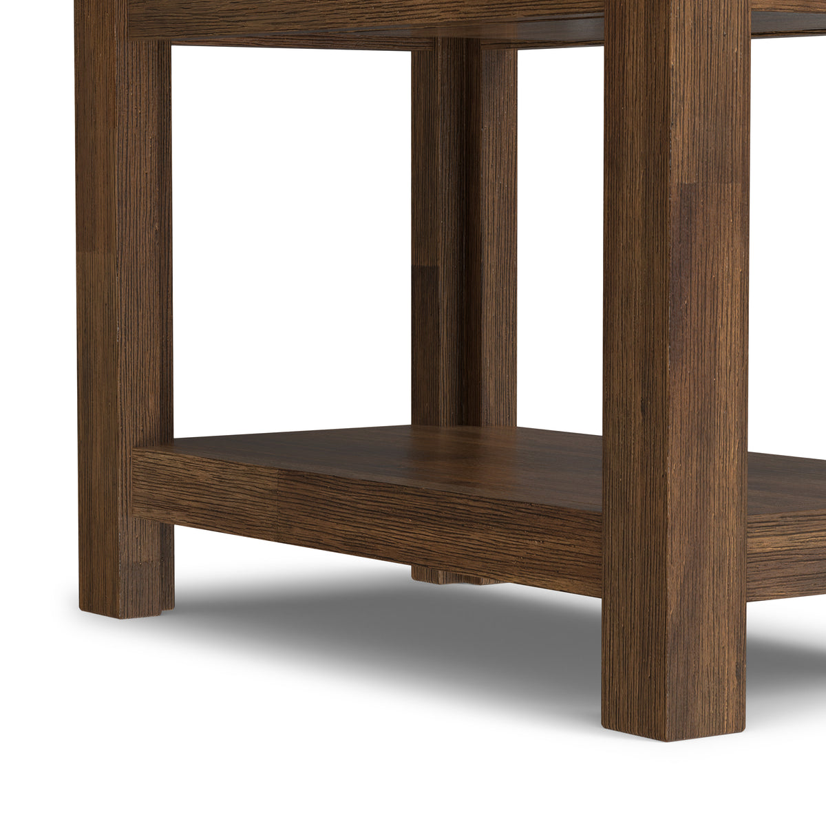 Rustic Natural Aged Brown | Monroe Narrow Side Table in Acacia
