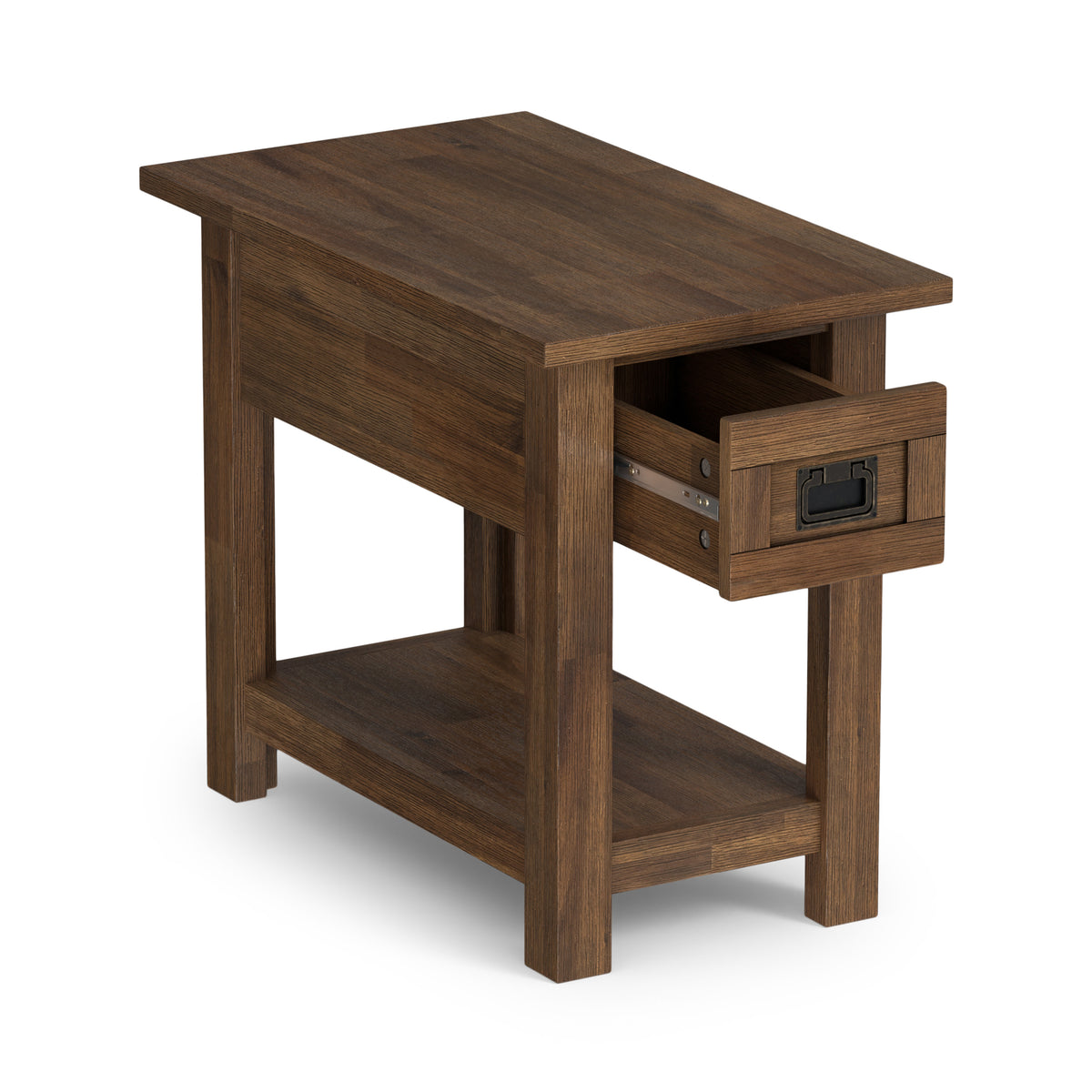Rustic Natural Aged Brown | Monroe Narrow Side Table in Acacia