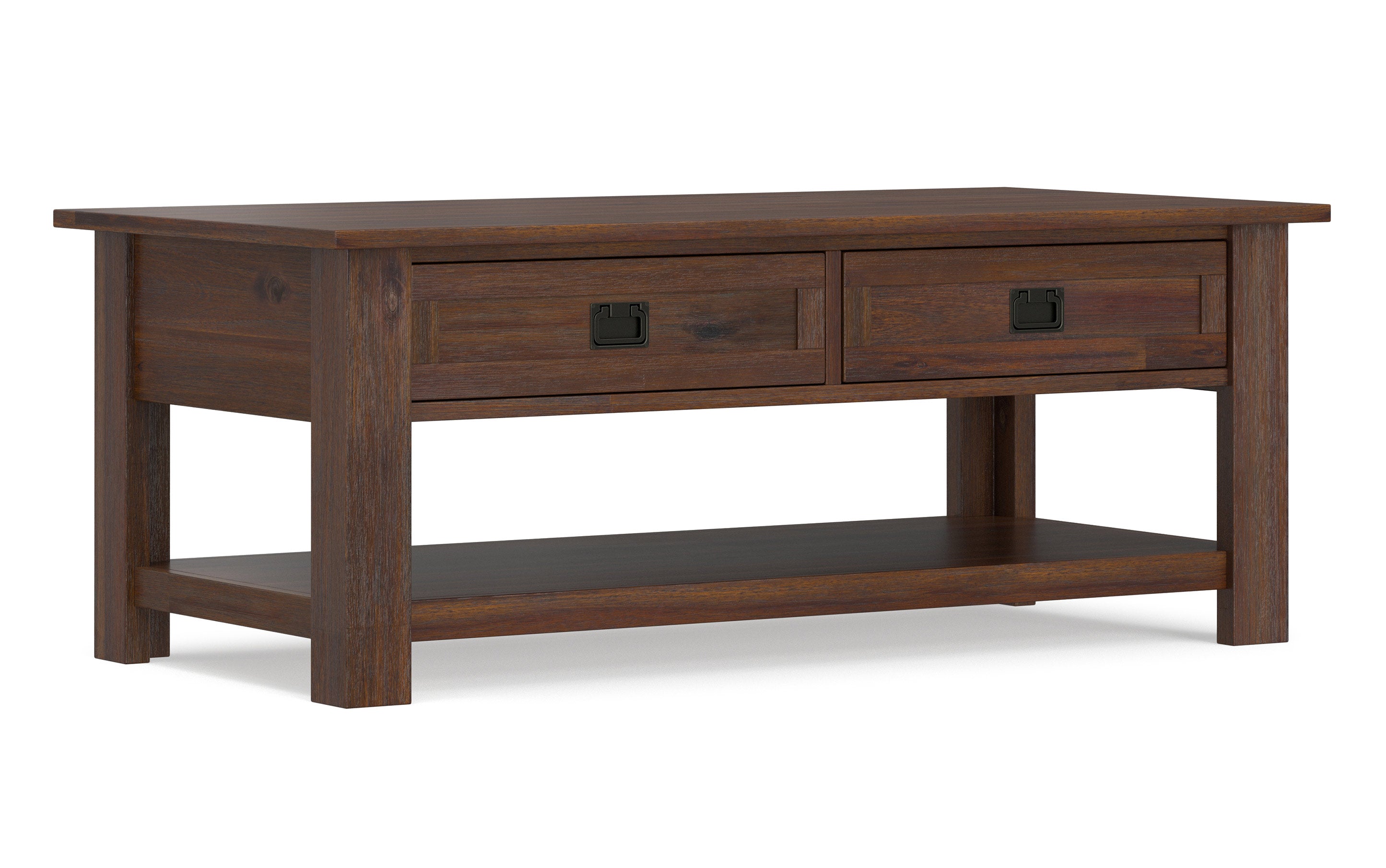 Monroe 48 inch Wide Solid Acacia Wood Rectangular Coffee Table