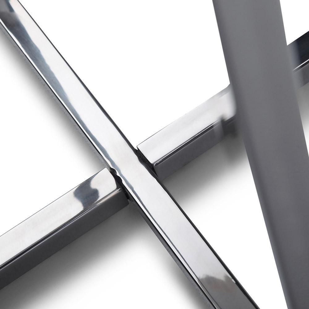 Marsden 18 in Wide Metal Accent Side Table with Chrome Base