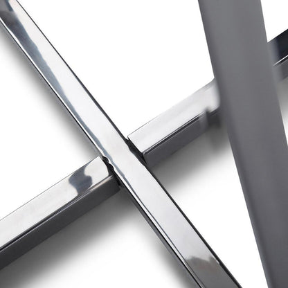 Marsden 18 in Wide Metal Accent Side Table with Chrome Base