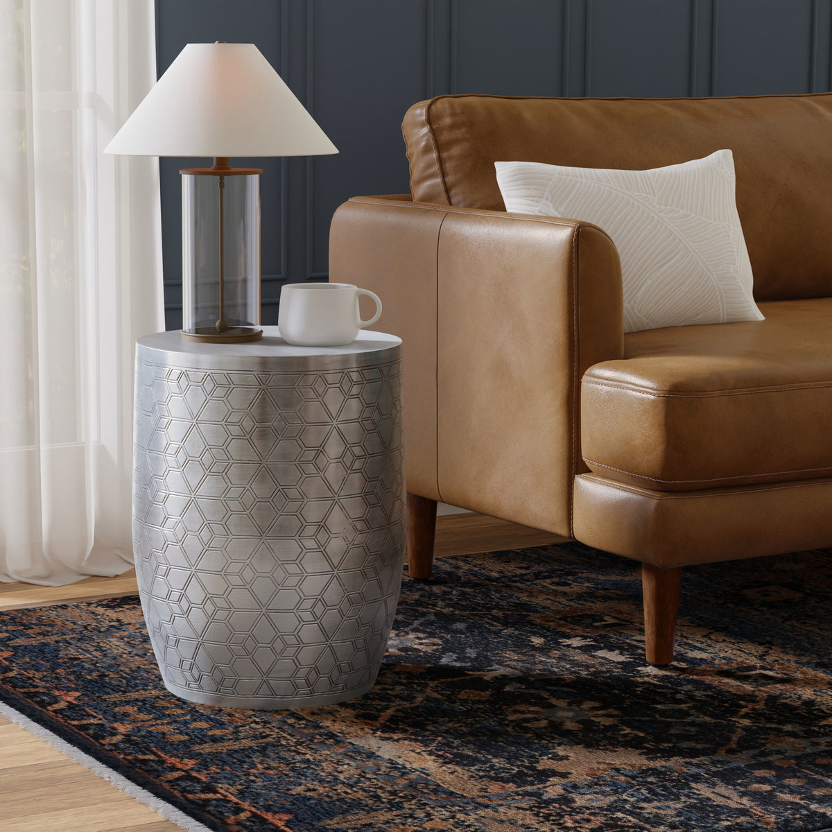 Johnsen 15 inch Geometric Pattern Accent Table