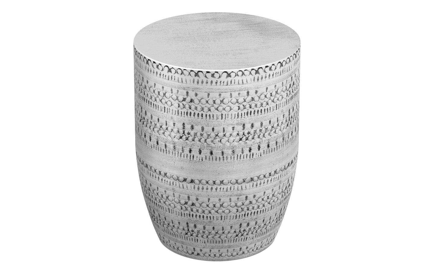Antique Silver | Johnsen Large Metal Accent Table