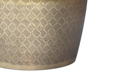 Johnsen 18 inch Cross Hatch Pattern Accent Table