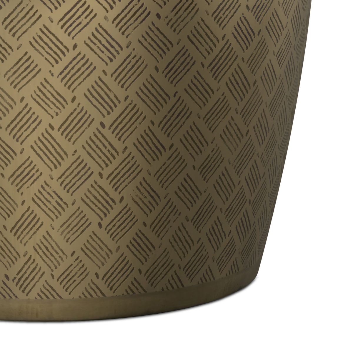 Antique Gold Web Pattern | Johnsen 18 inch Cross Hatch Pattern Accent Table