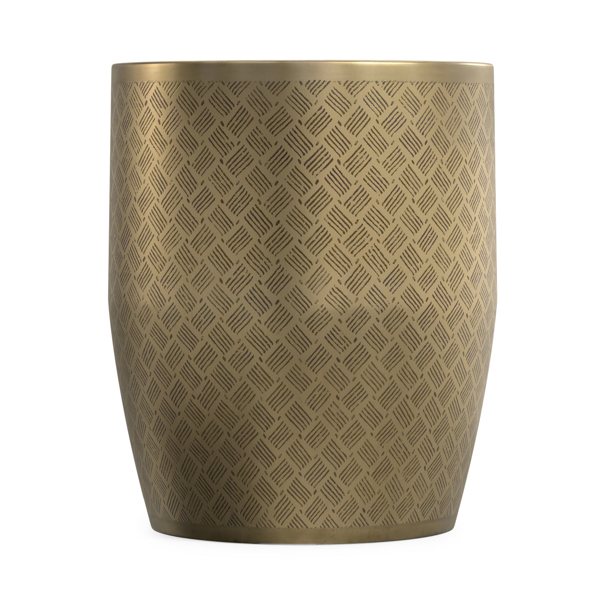 Antique Gold Web Pattern | Johnsen 18 inch Cross Hatch Pattern Accent Table