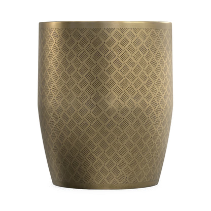 Antique Gold Web Pattern | Johnsen 18 inch Cross Hatch Pattern Accent Table