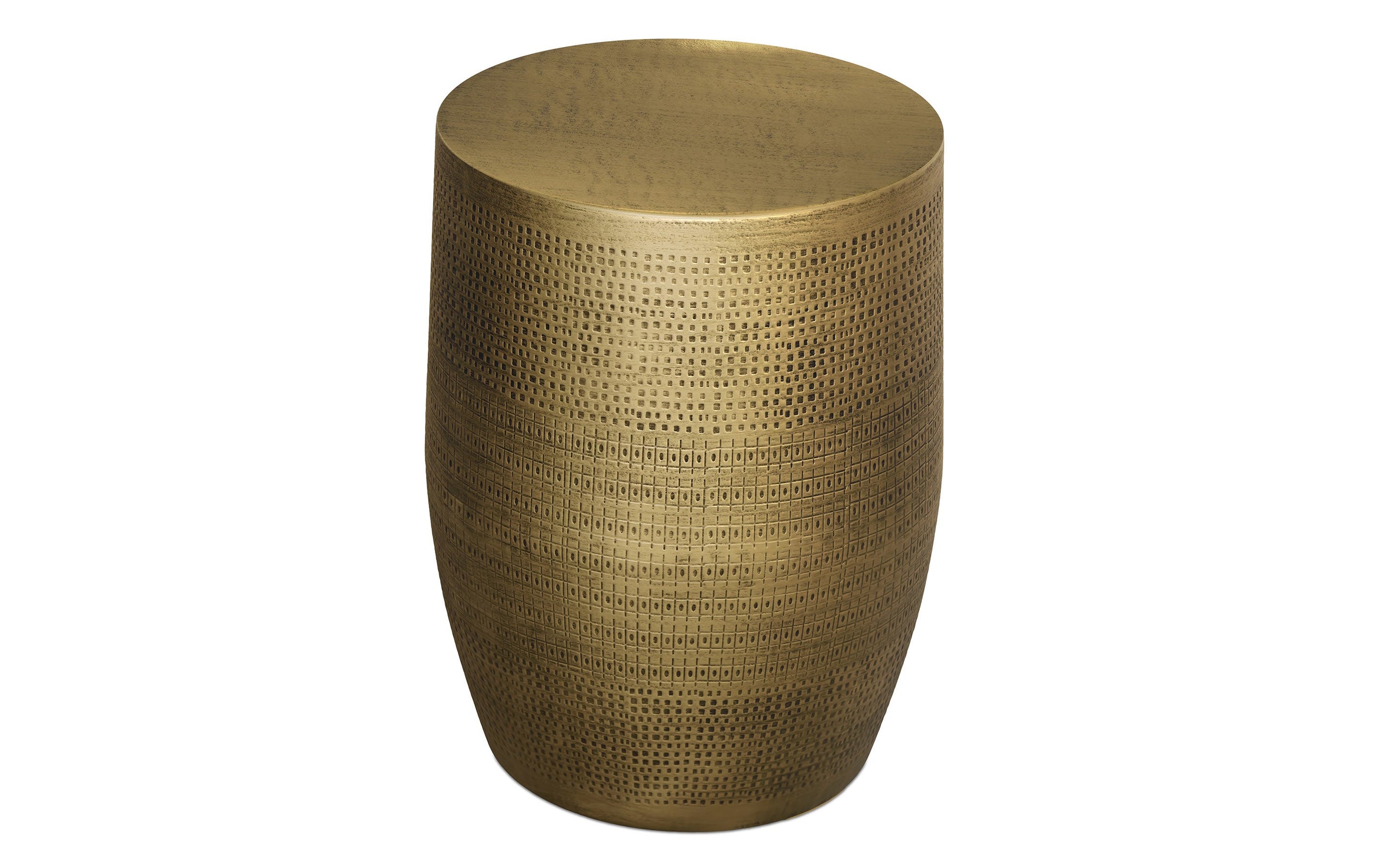 Antique Brass 15 inch | Johnsen 15 inch Morse Pattern Accent Table