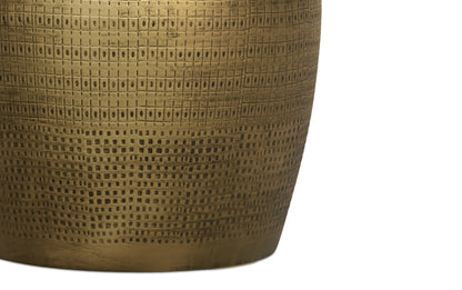 Antique Brass 15 inch | Johnsen 15 inch Morse Pattern Accent Table