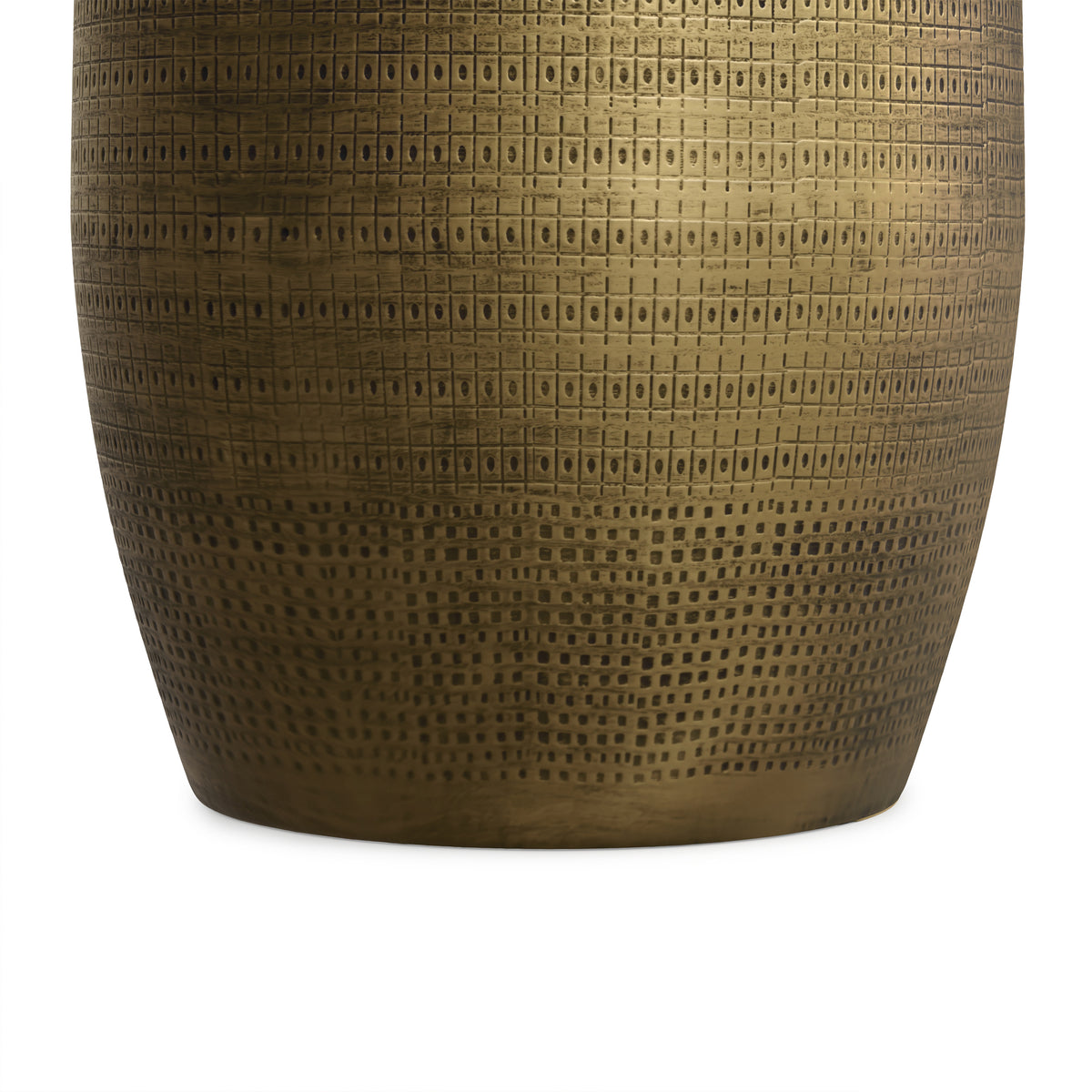 Antique Brass 15 inch | Johnsen 15 inch Morse Pattern Accent Table