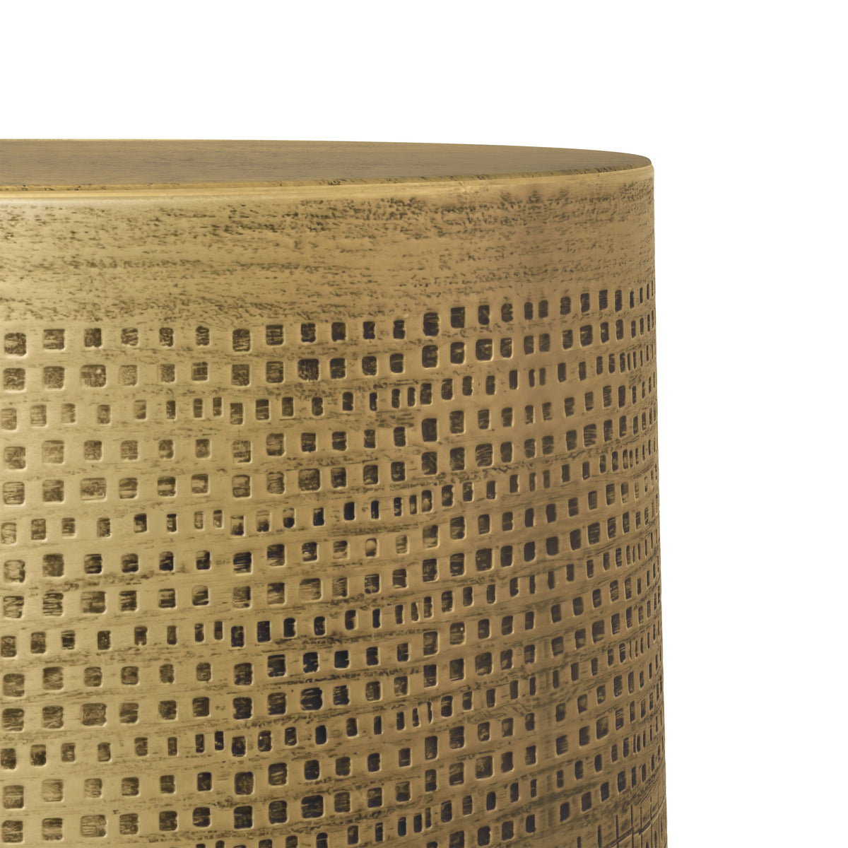 Antique Brass 15 inch | Johnsen 15 inch Morse Pattern Accent Table