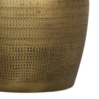 Antique Brass 15 inch | Johnsen 15 inch Morse Pattern Accent Table