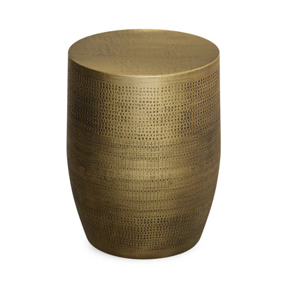 Antique Brass 15 inch | Johnsen 15 inch Morse Pattern Accent Table