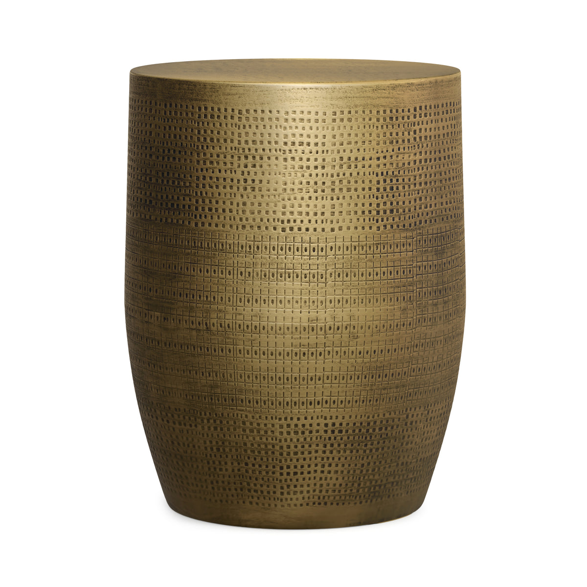 Antique Brass 15 inch | Johnsen 15 inch Morse Pattern Accent Table