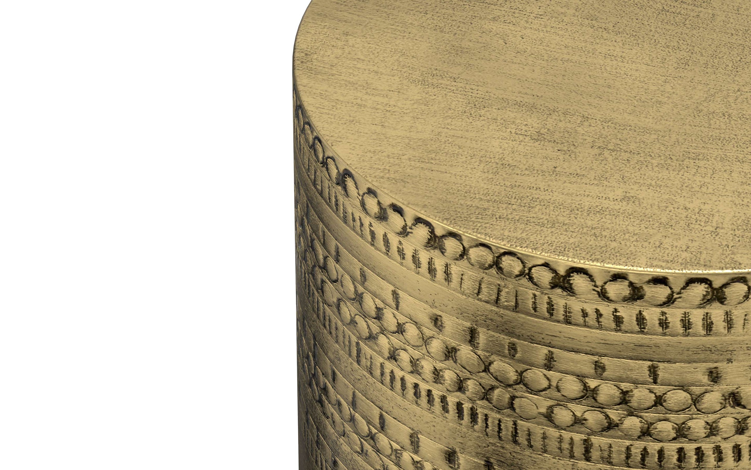 Antique Gold | Johnsen Large Metal Accent Table