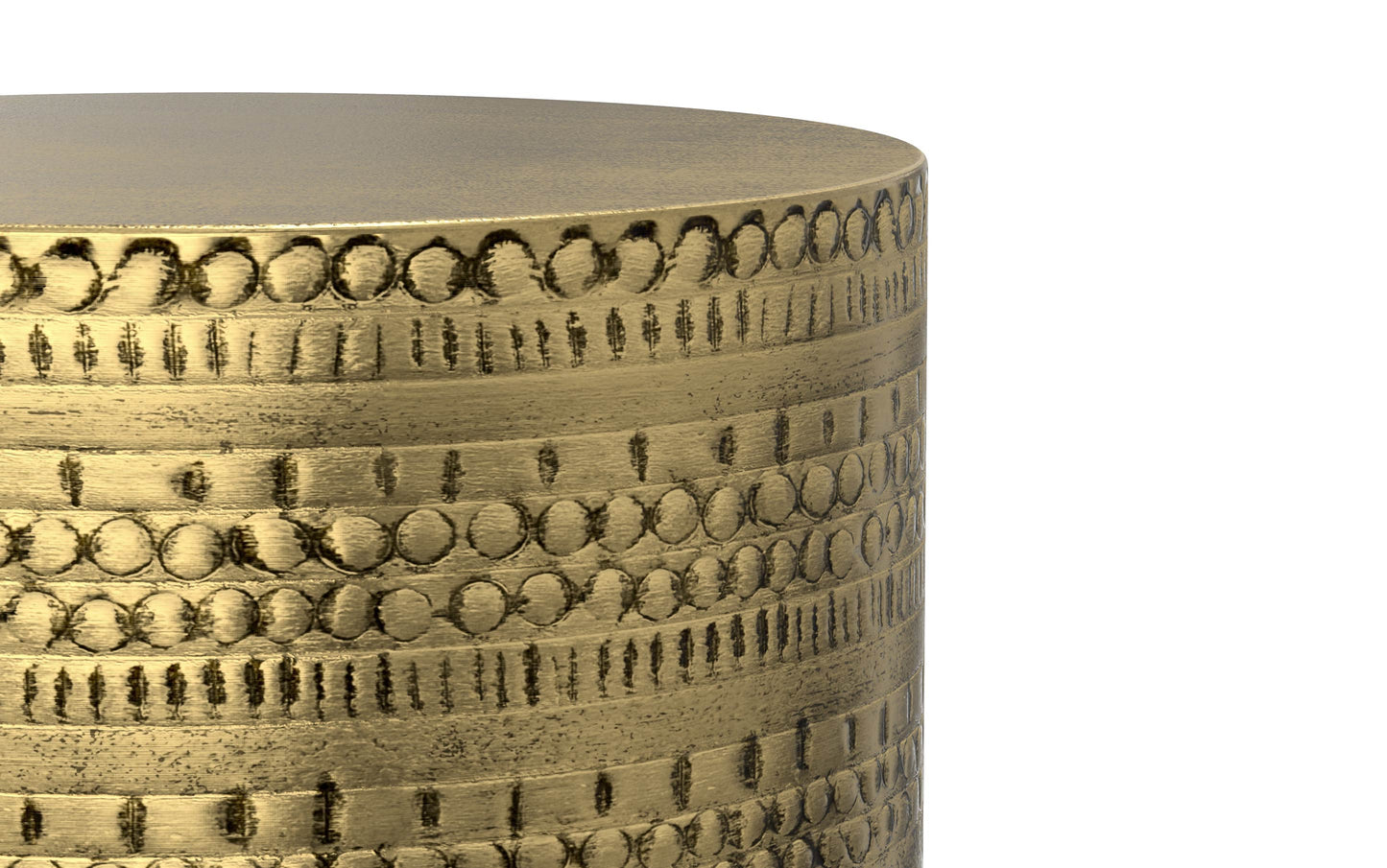 Antique Gold | Johnsen Large Metal Accent Table