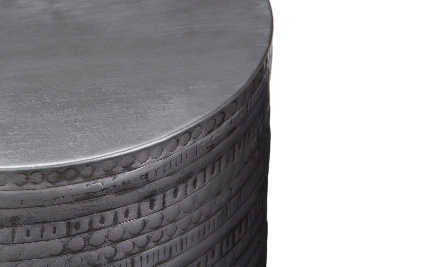 Antique Silver | Johnsen Large Metal Accent Table