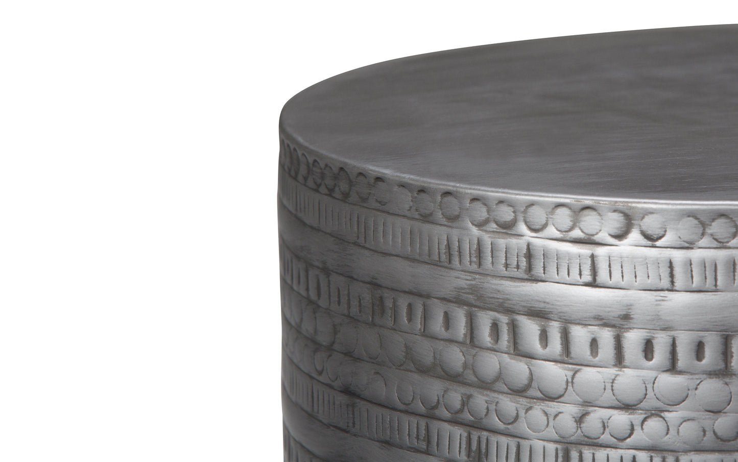 Antique Silver | Johnsen Large Metal Accent Table