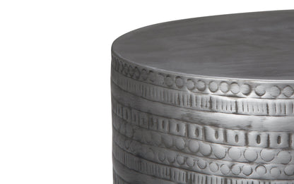 Antique Silver | Johnsen Large Metal Accent Table