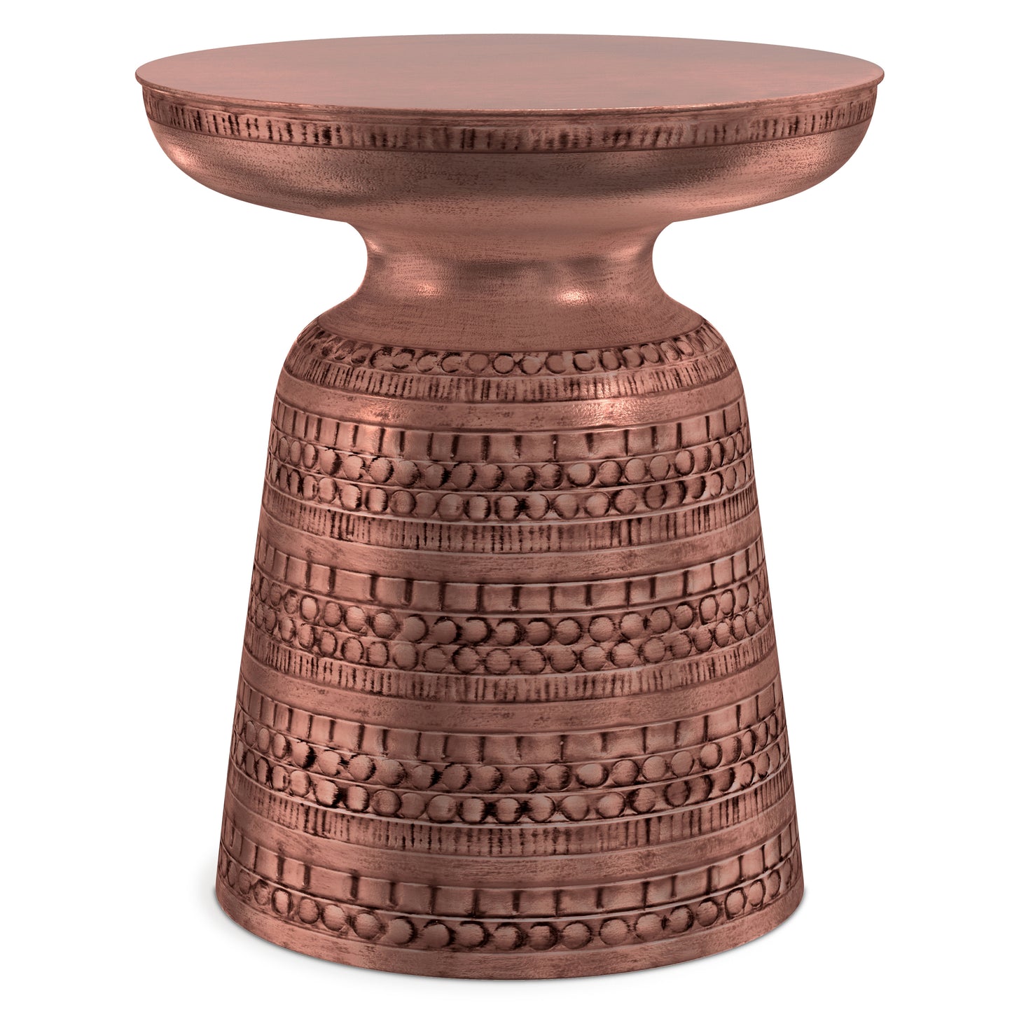 Antique Copper 17 Inch | Toby Metal Accent Table