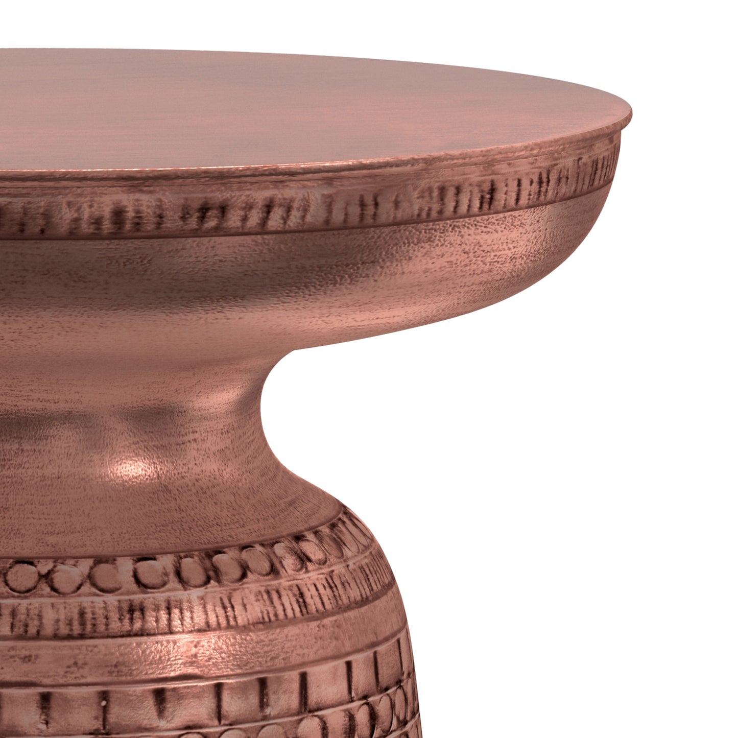 Antique Copper 17 Inch | Toby Metal Accent Table