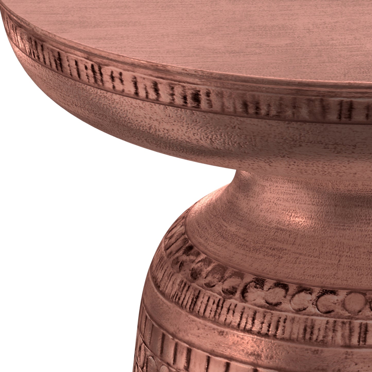 Antique Copper 17 Inch | Toby Metal Accent Table
