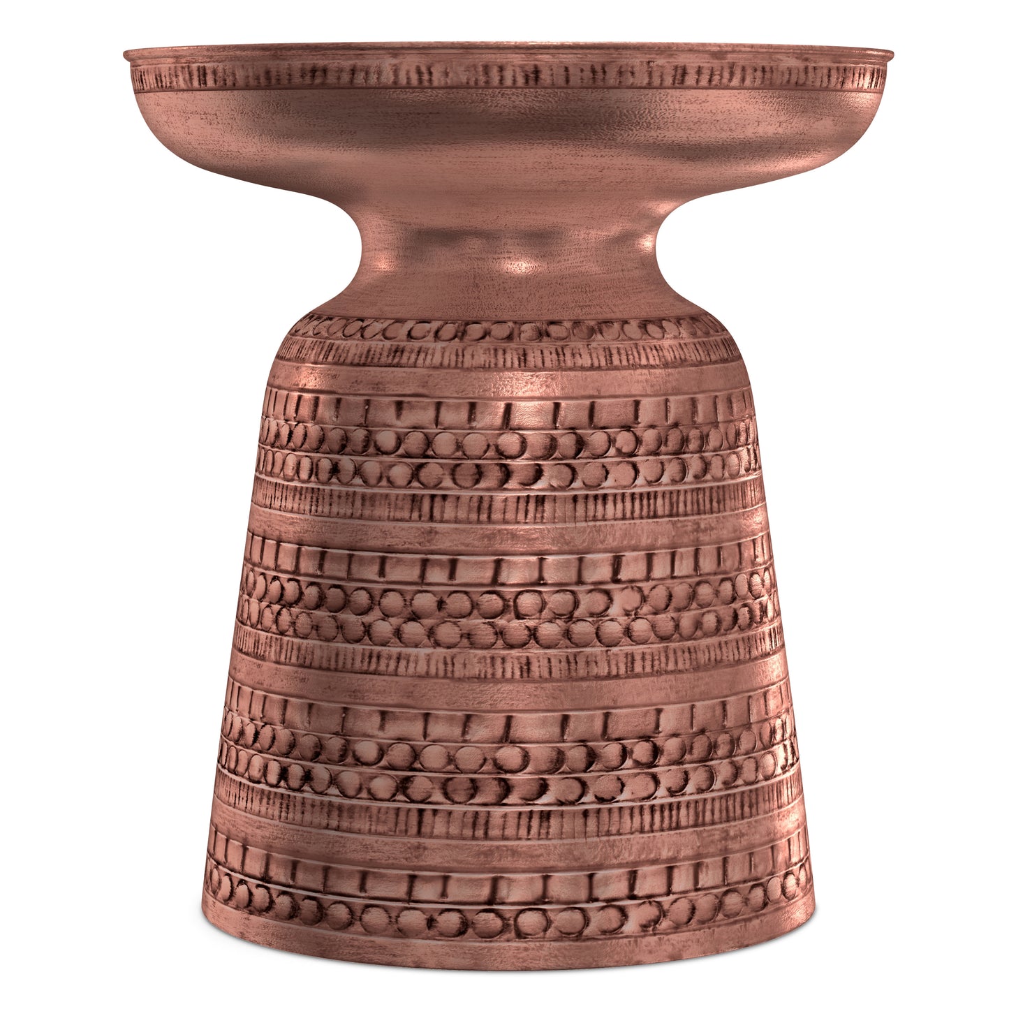 Antique Copper 17 Inch | Toby Metal Accent Table