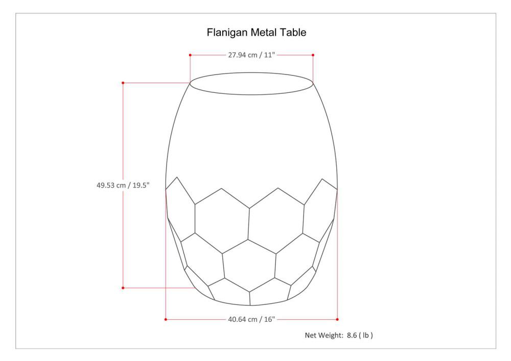 Antique Silver | Flanigan Metal Accent Table
