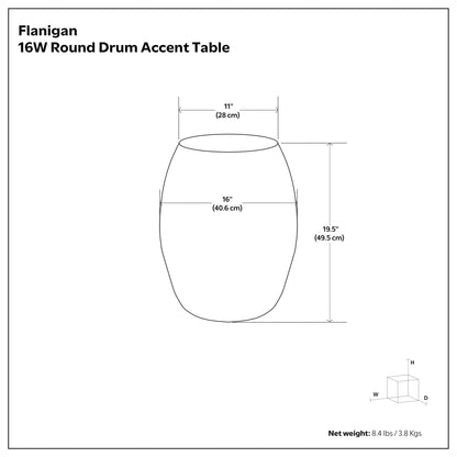 Antique Silver | Flanigan Metal Accent Table