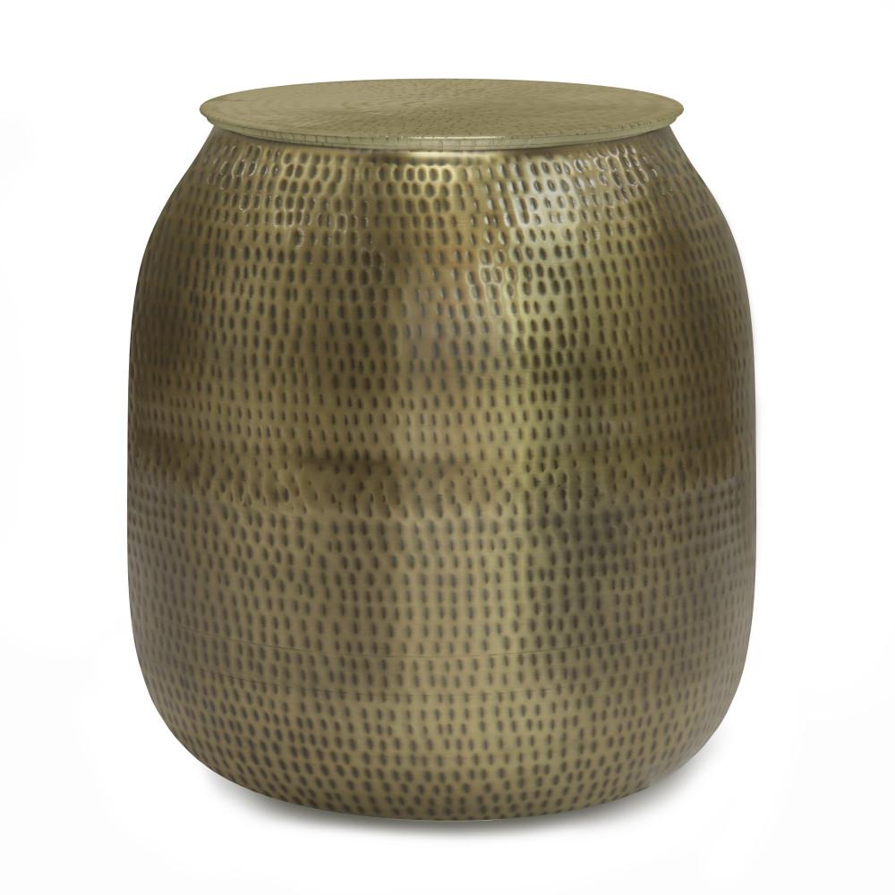 Antique Gold | Griffen Metal Storage Accent Table