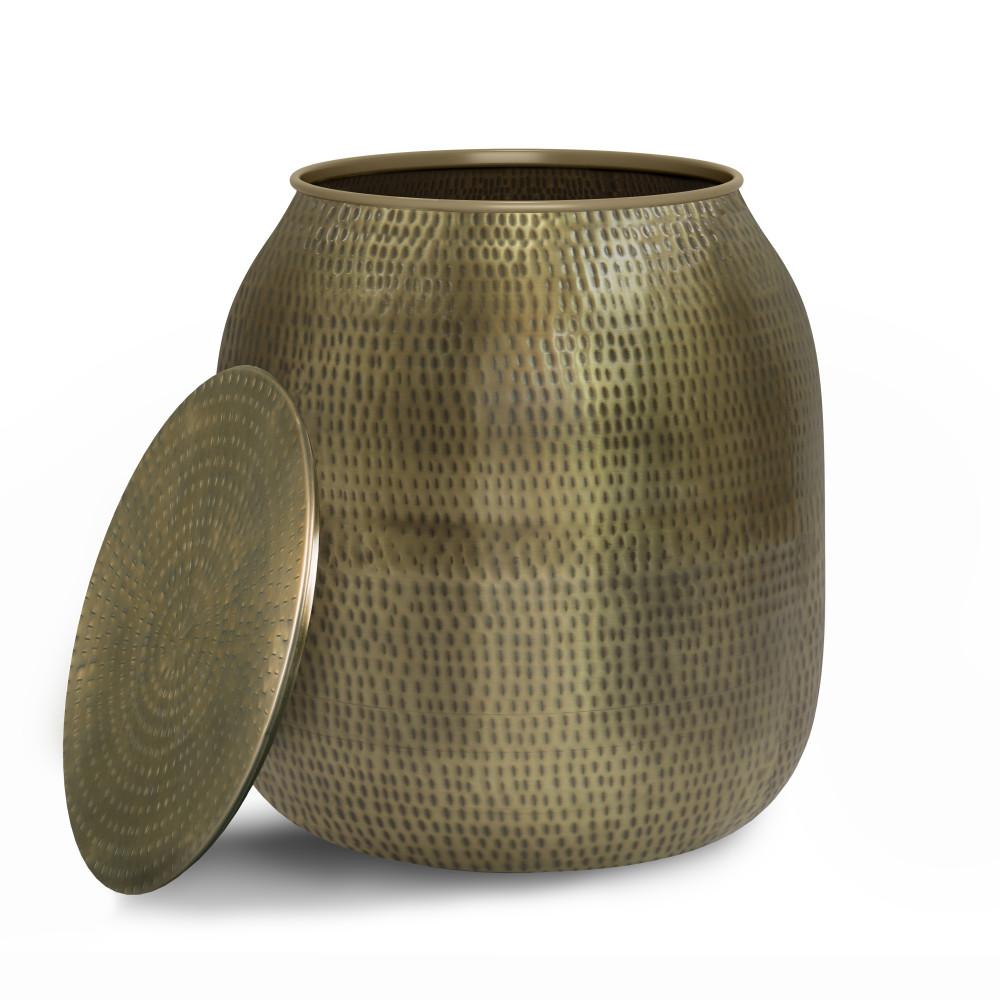 Antique Gold | Griffen Metal Storage Accent Table