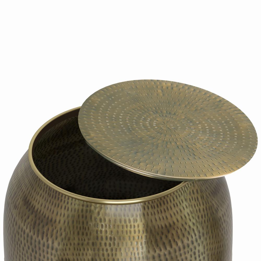 Antique Gold | Griffen Metal Storage Accent Table