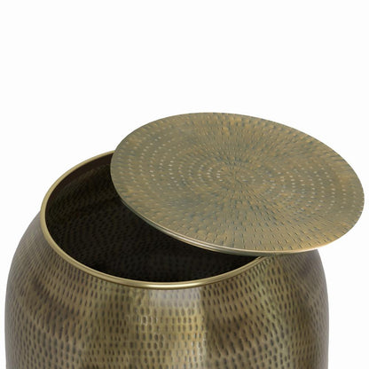 Antique Gold | Griffen Metal Storage Accent Table