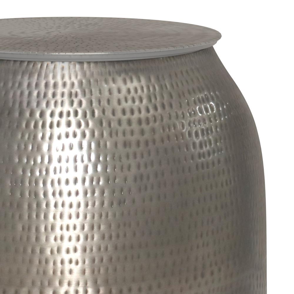 Antique Silver | Griffen Metal Storage Accent Table
