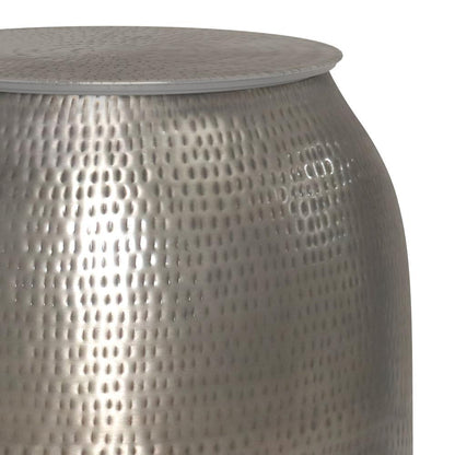 Antique Silver | Griffen Metal Storage Accent Table