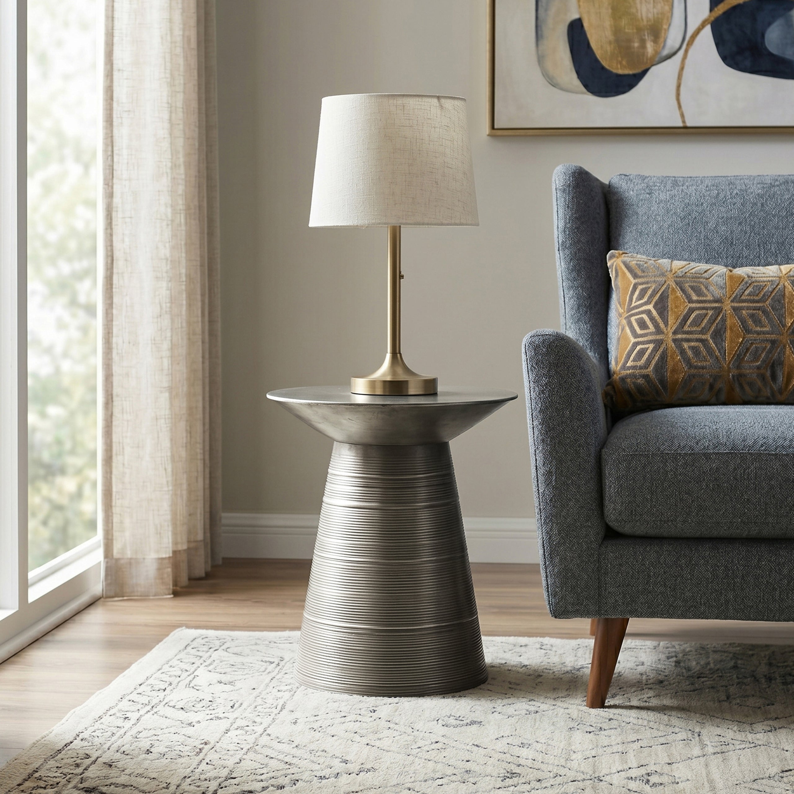 Antique Silver | Sheridan Metal Accent Table