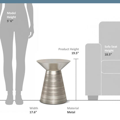 Antique Silver | Sheridan Metal Accent Table