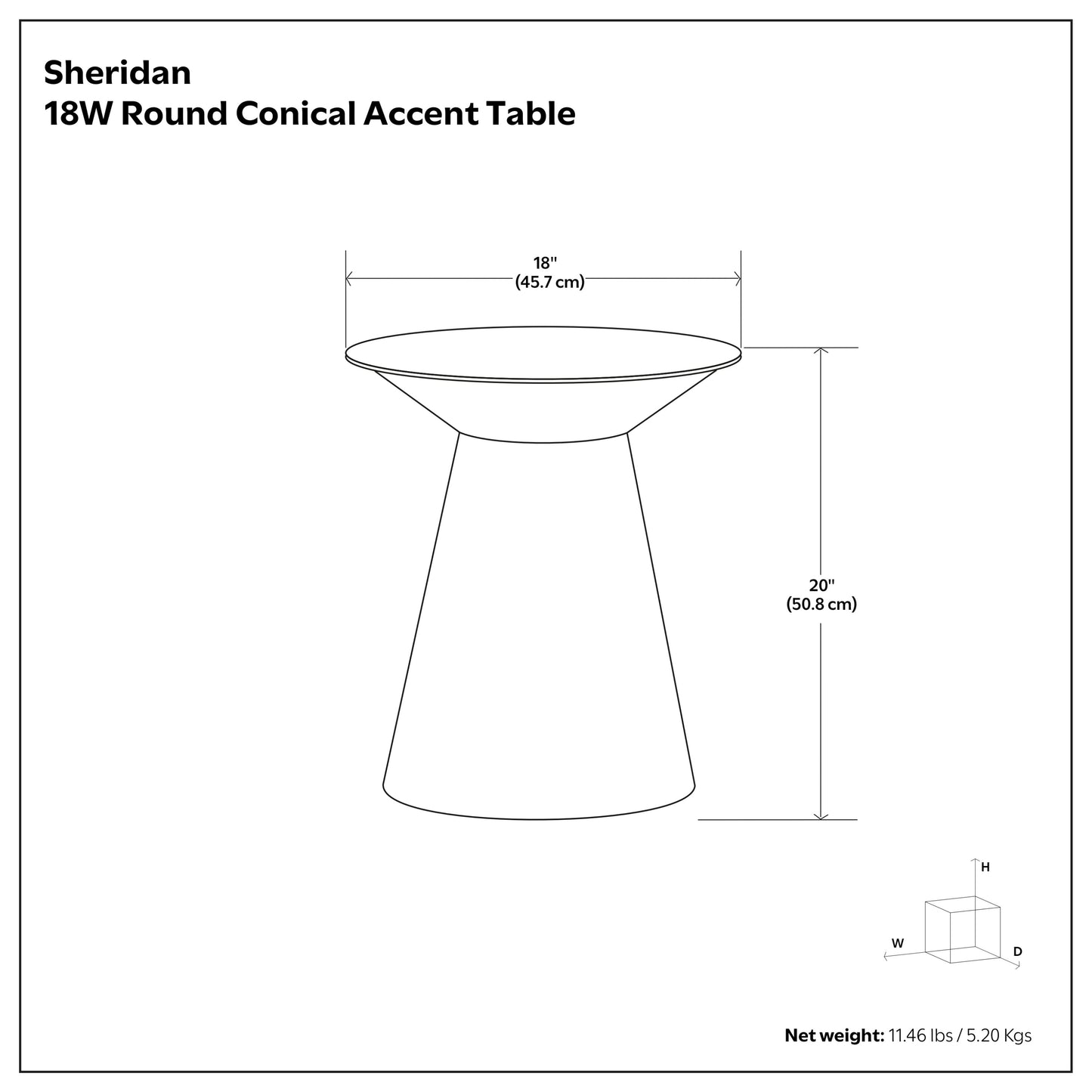 Black | Sheridan Metal Table