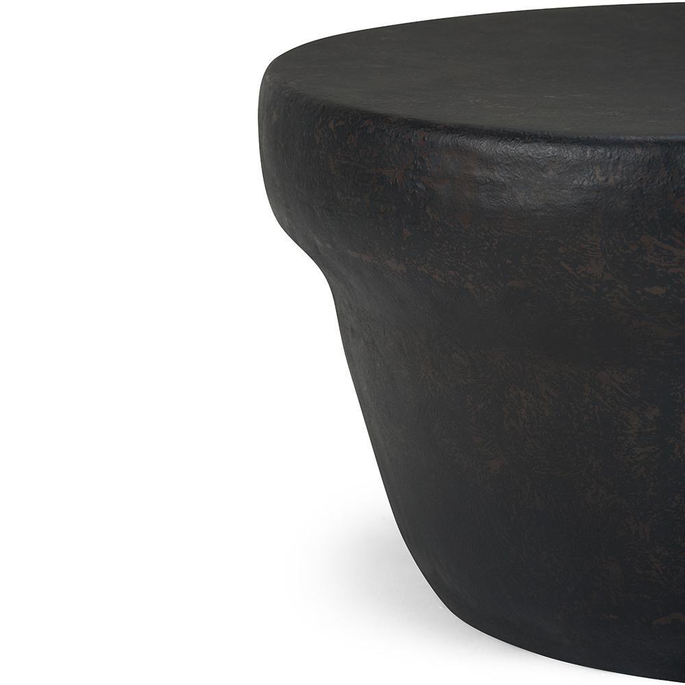 Garvy 33 inch Metal Coffee Table in Rustic Bronze