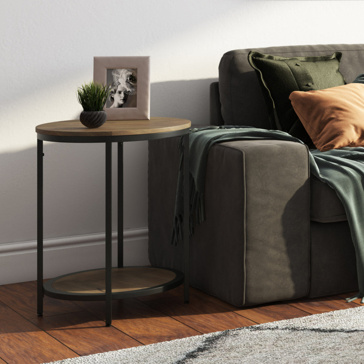 Warm Grey Black | Jenna Metal Table