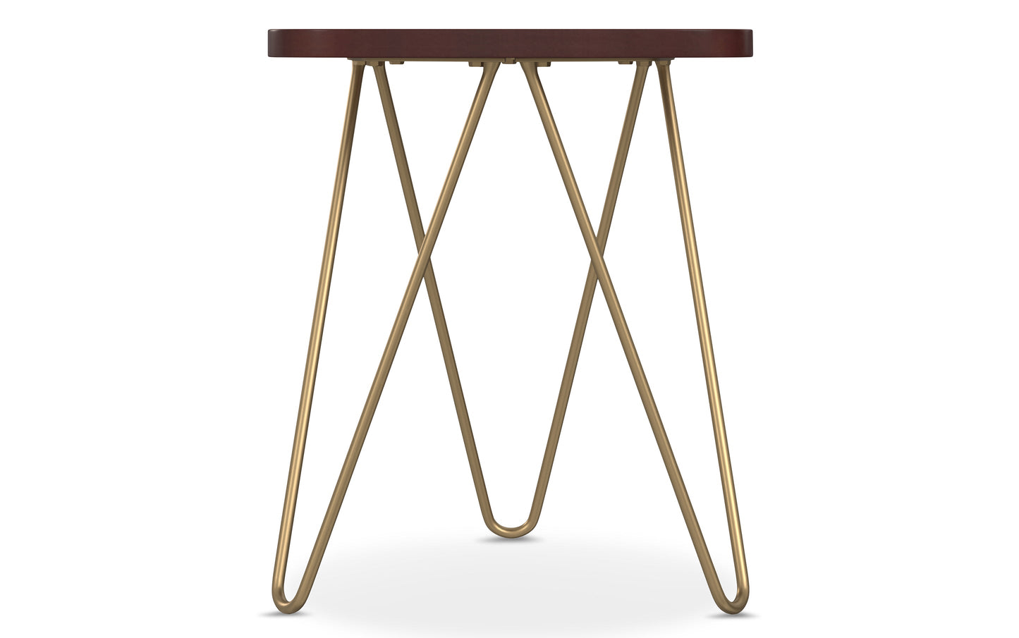 Patrice Metal Table in Dark Brown