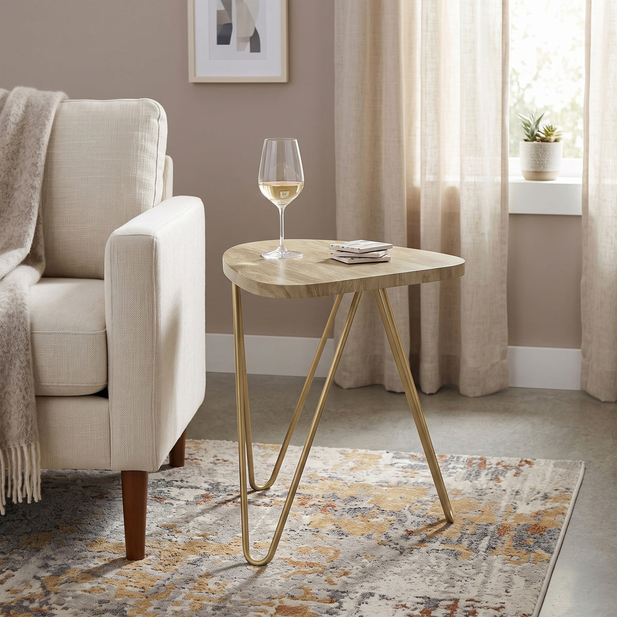 Natural and Gold | Patrice Metal Table