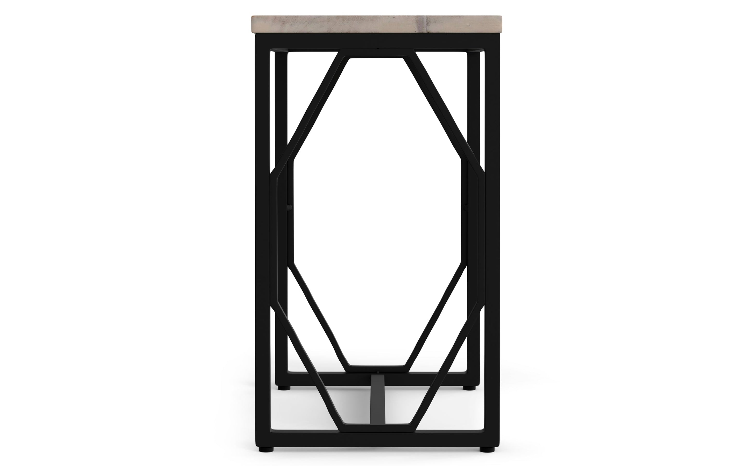 Black | Selma Metal/Wood Accent Table in Natural and Gold