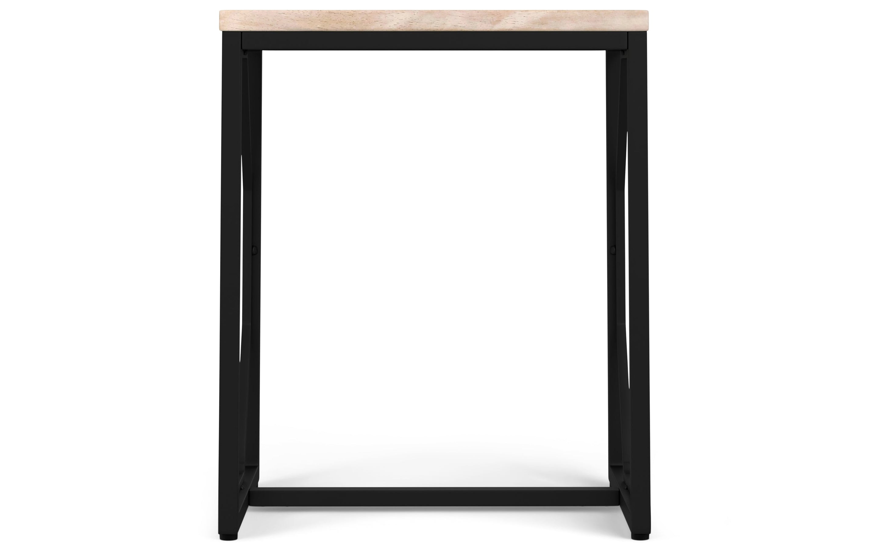 White Wash | Selma Metal/Wood Accent Table in Natural and Gold