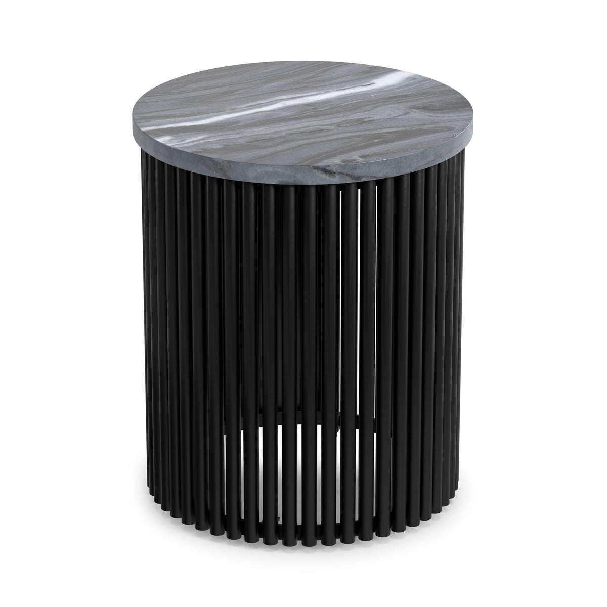 Grey Marble/Black Marble | Demy 18 inch Metal Accent Table