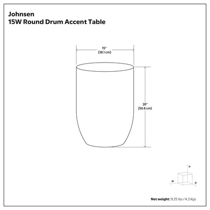 Oil Rubbed Bronze | Johnsen Large Metal Accent Table