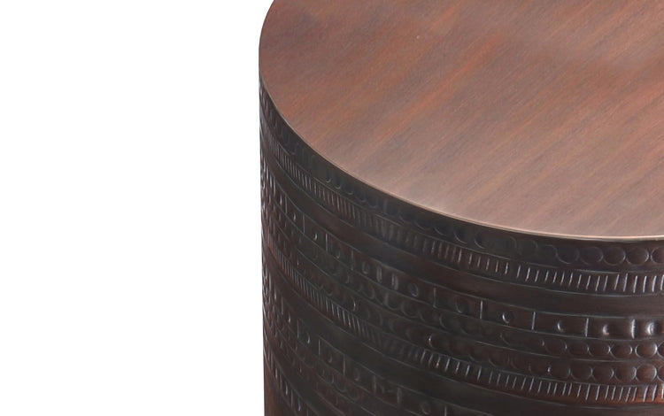 Oil Rubbed Bronze | Johnsen Large Metal Accent Table