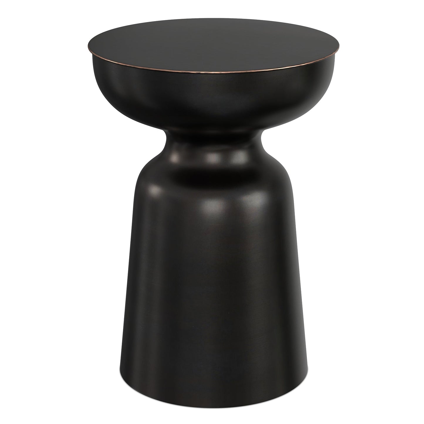 Antique Copper 18 Inch | Toby 18 inch Metal Accent Table