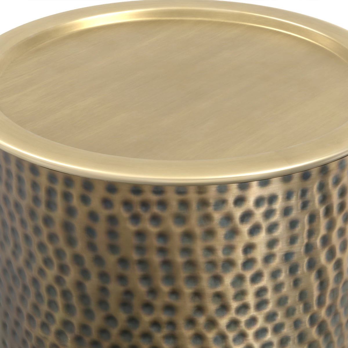 Antique Gold Hammered | Corbin Metal Side Table